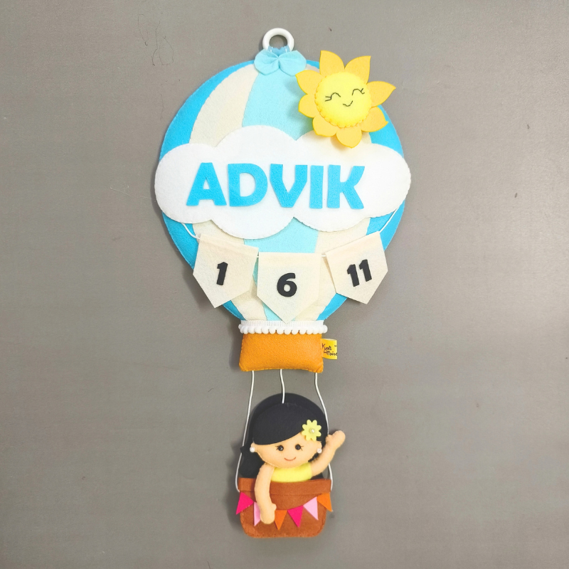 Personalized Girl in Hot Air Balloon