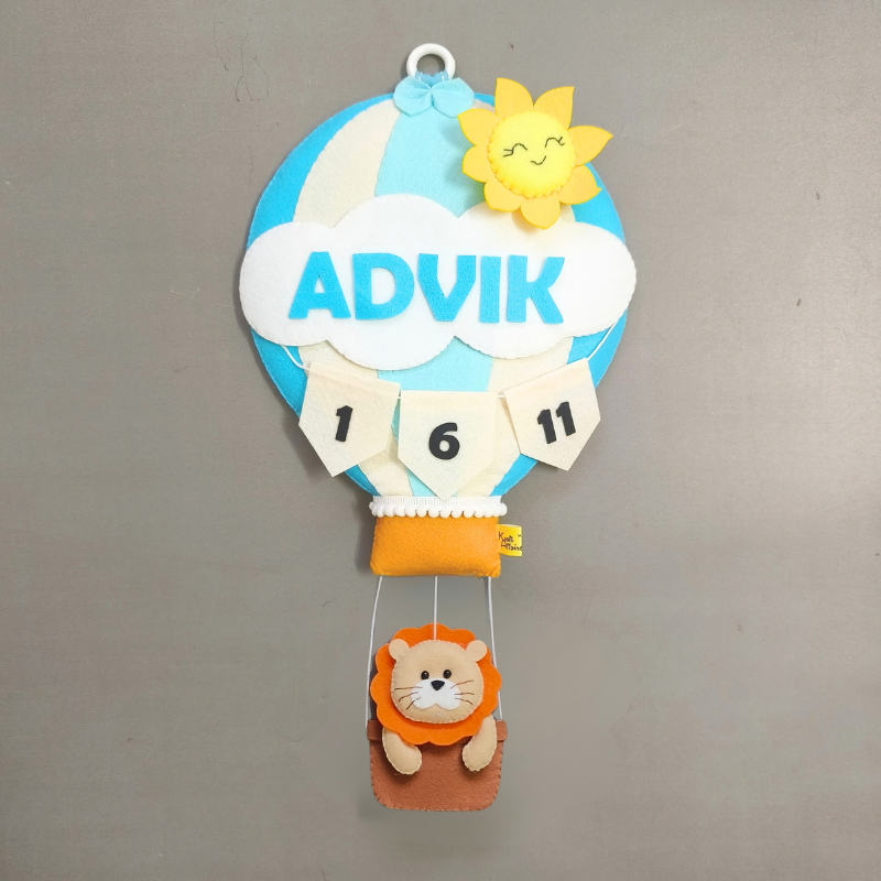 Personalized Animal in Hot air Balloon