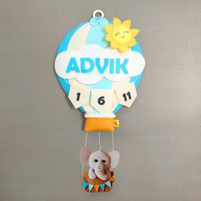Personalized Animal in Hot air Balloon
