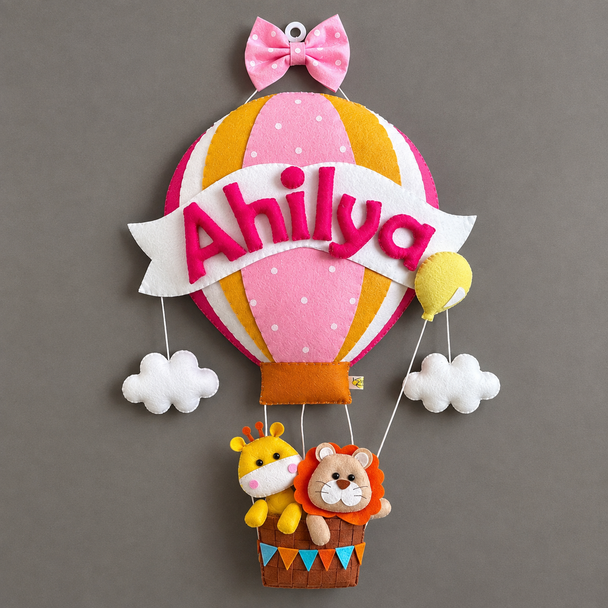 Personalized big hot air balloon for Girl