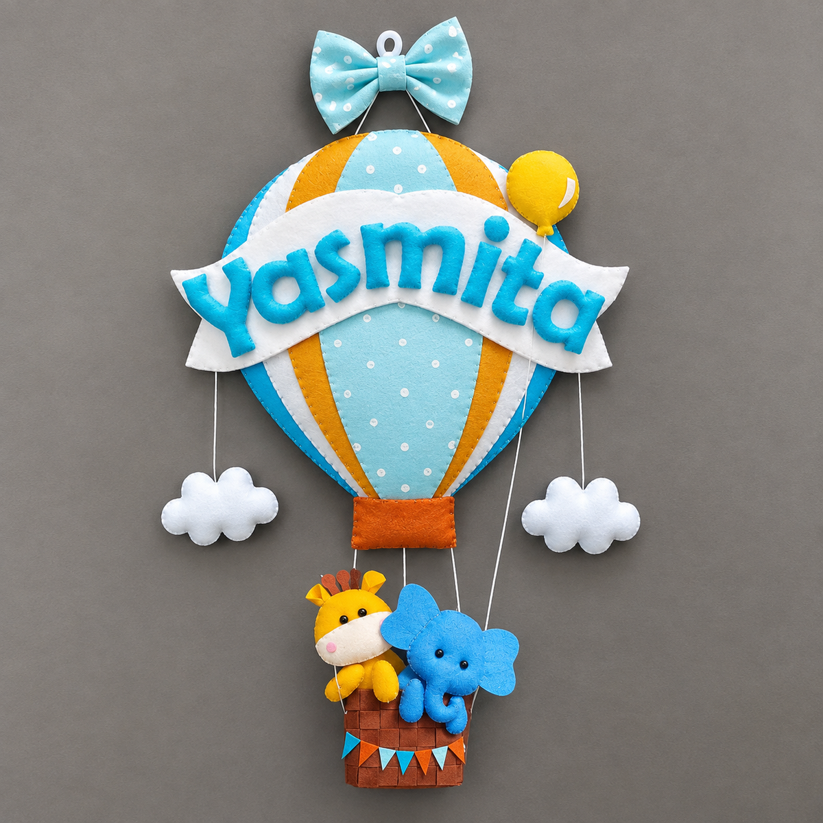Personalized big hot air balloon for Girl