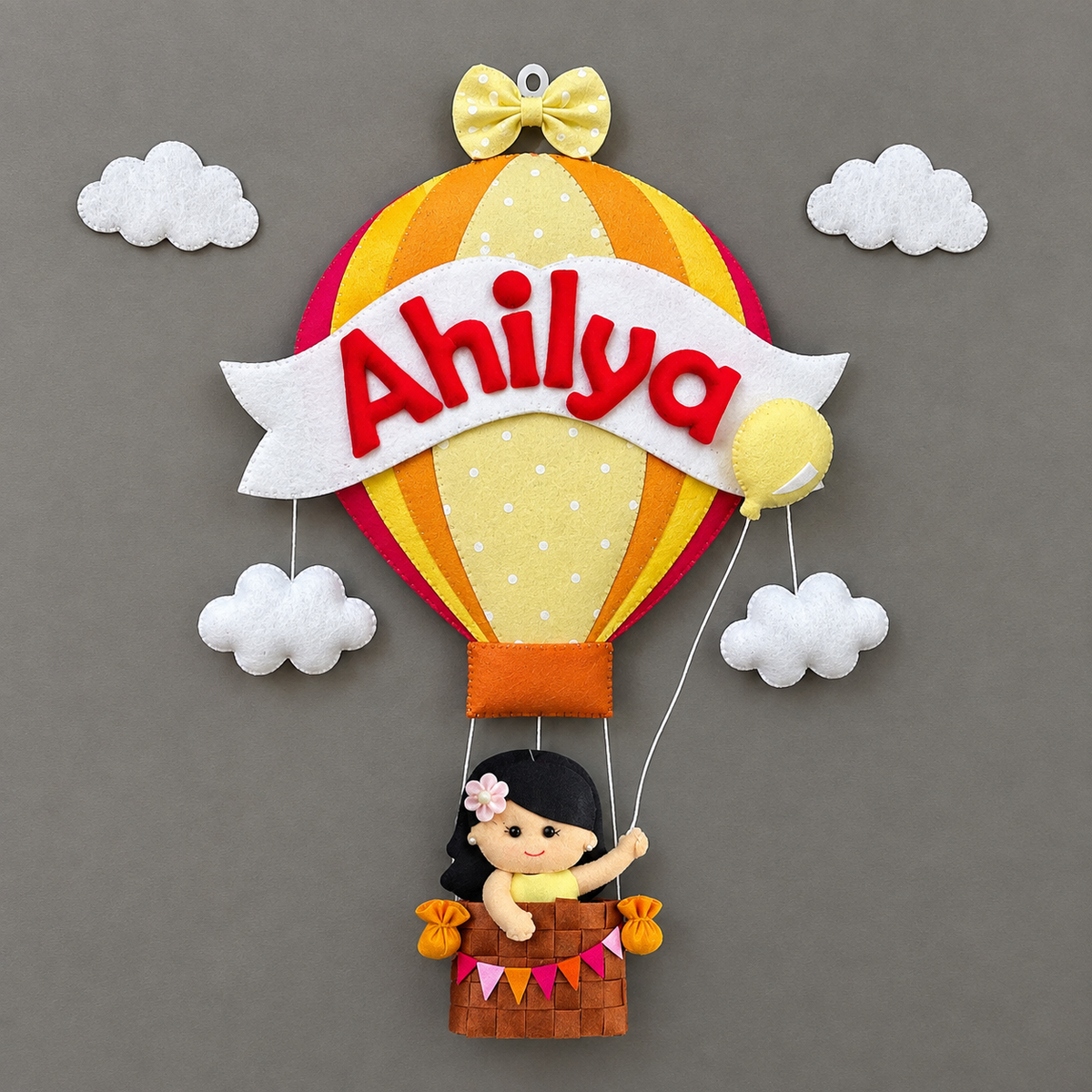 Personalized big hot air balloon for Girl