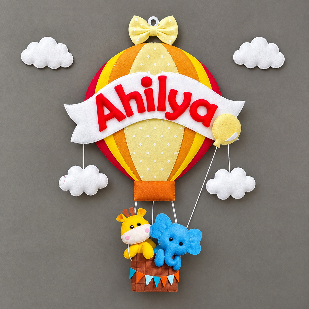 Personalized big hot air balloon for Girl