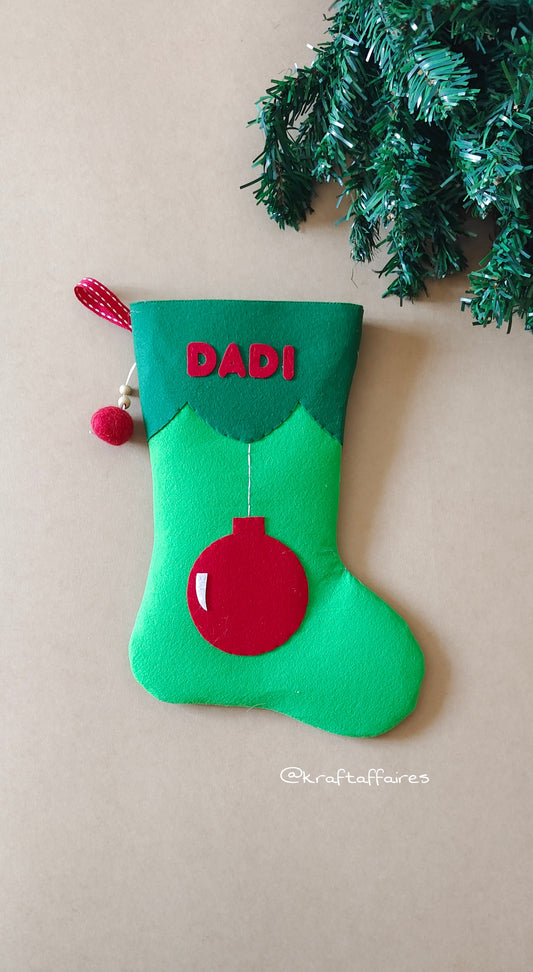 Christmas Bell Felt Stocking