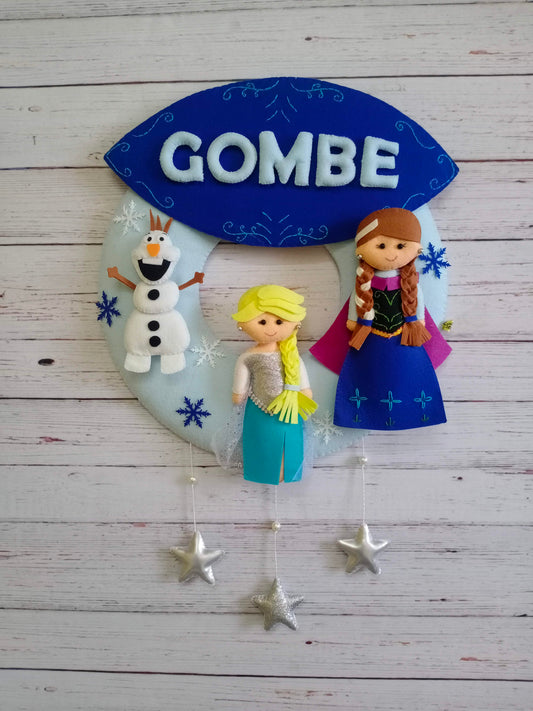 Frozen theme personalized wall decor
