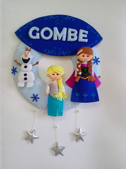 Frozen theme personalized wall decor