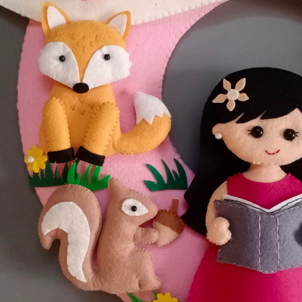 Personalized Woodland theme  wall decor