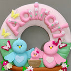 Personalized Cute Bird Family  wall decor