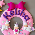 Personalised Magical Unicorn Wall Hanging with Name for Kids Bedroom
