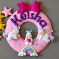 Personalised Magical Unicorn Wall Hanging with Name for Kids Bedroom