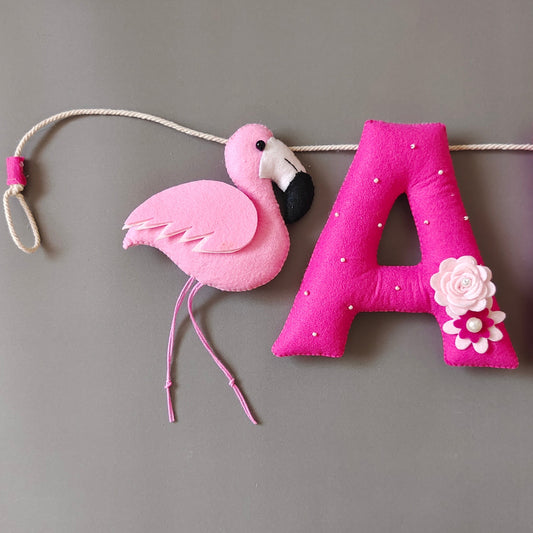 Personalized Flamingo theme Bunting