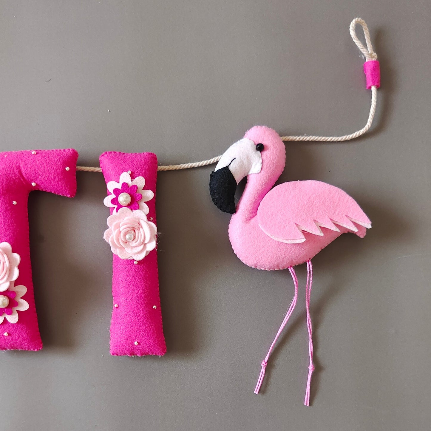 Personalized Flamingo theme Bunting