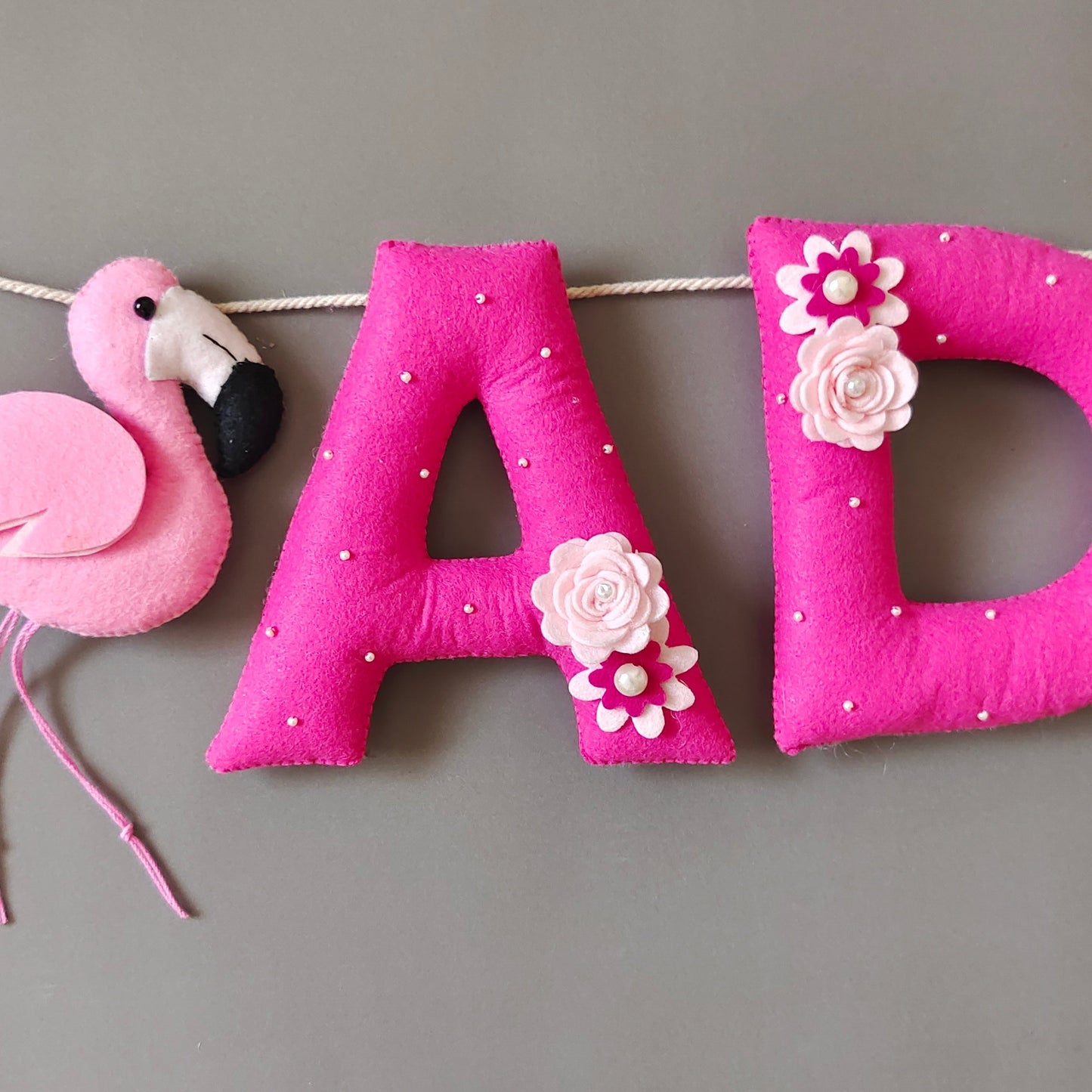 Personalized Flamingo theme Bunting