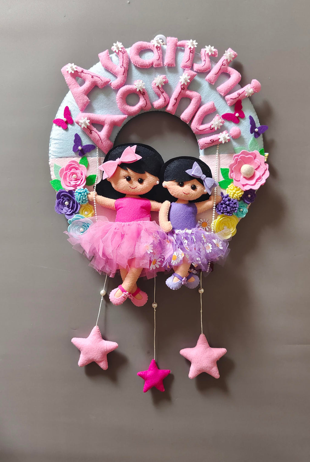 Personalized Sisters on the Swing