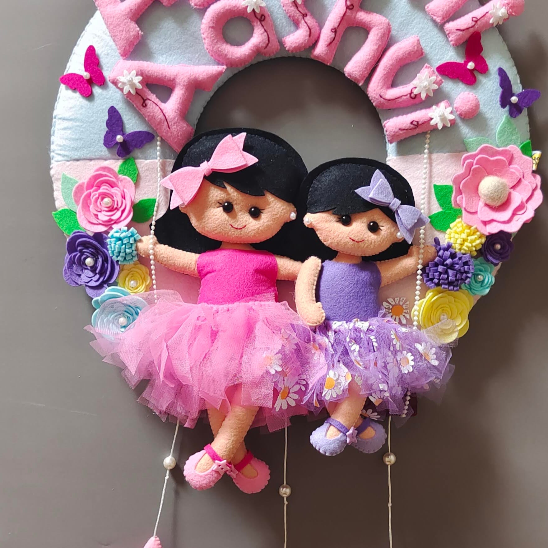 Personalized Sisters on the Swing