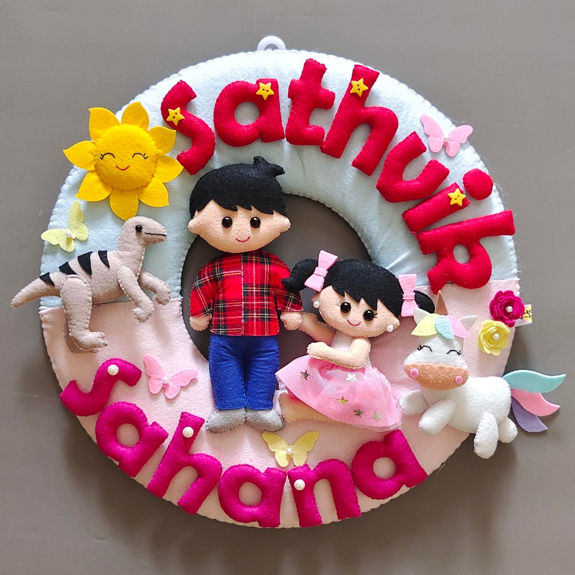 Personalized Sibling love wall decor