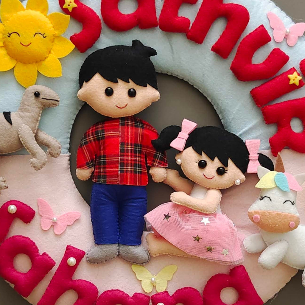 Personalized Sibling love wall decor