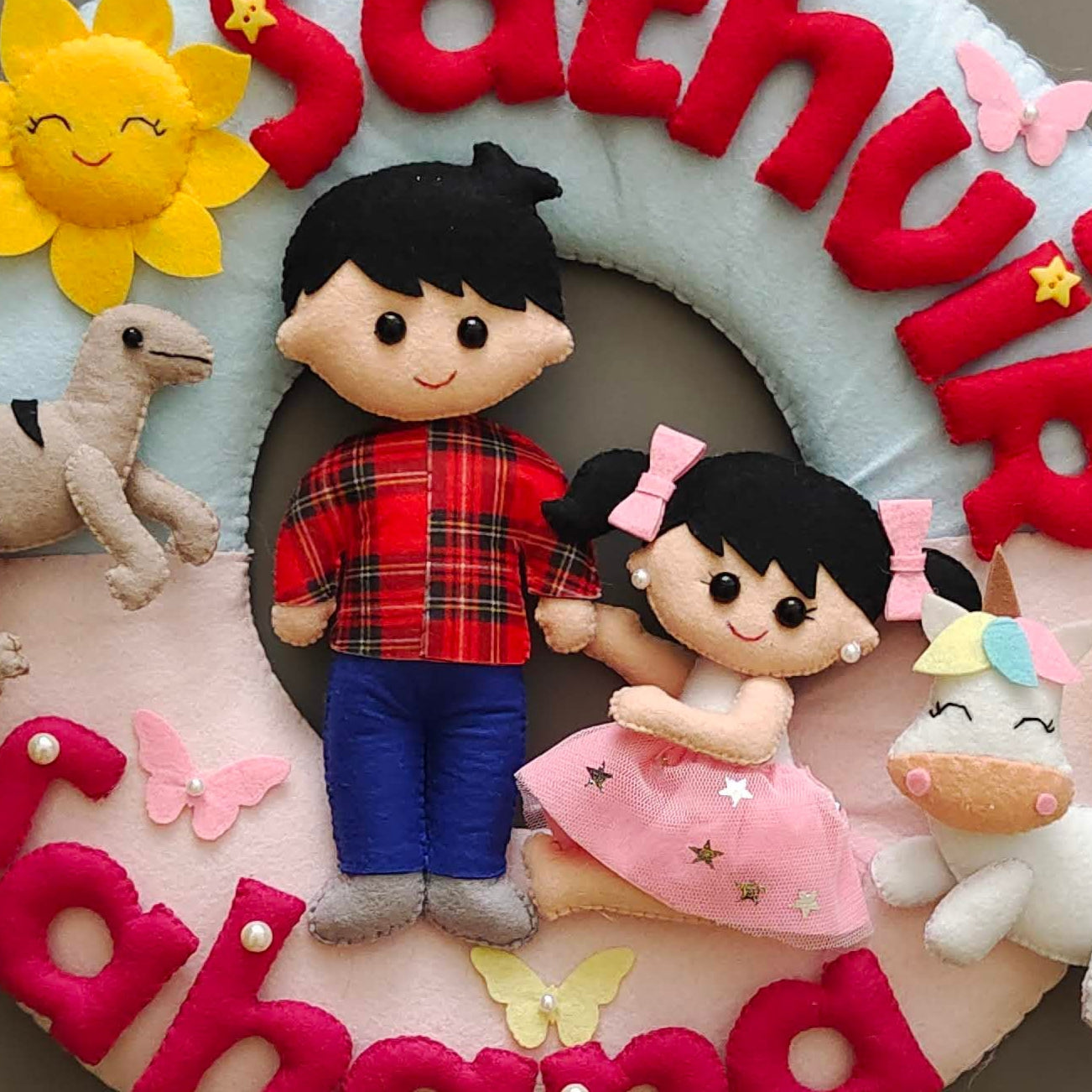 Personalized Sibling love wall decor