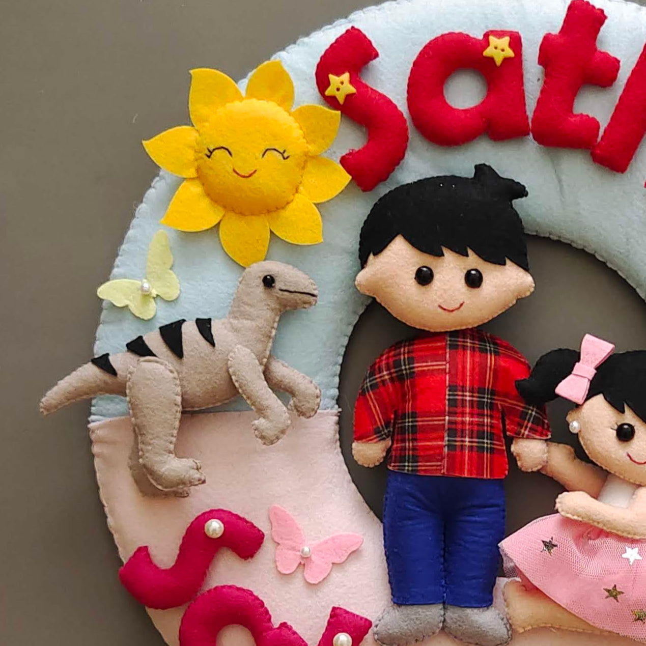 Personalized Sibling love wall decor