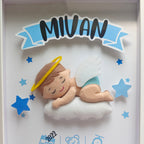 Personalised sleeping baby birth memory frame