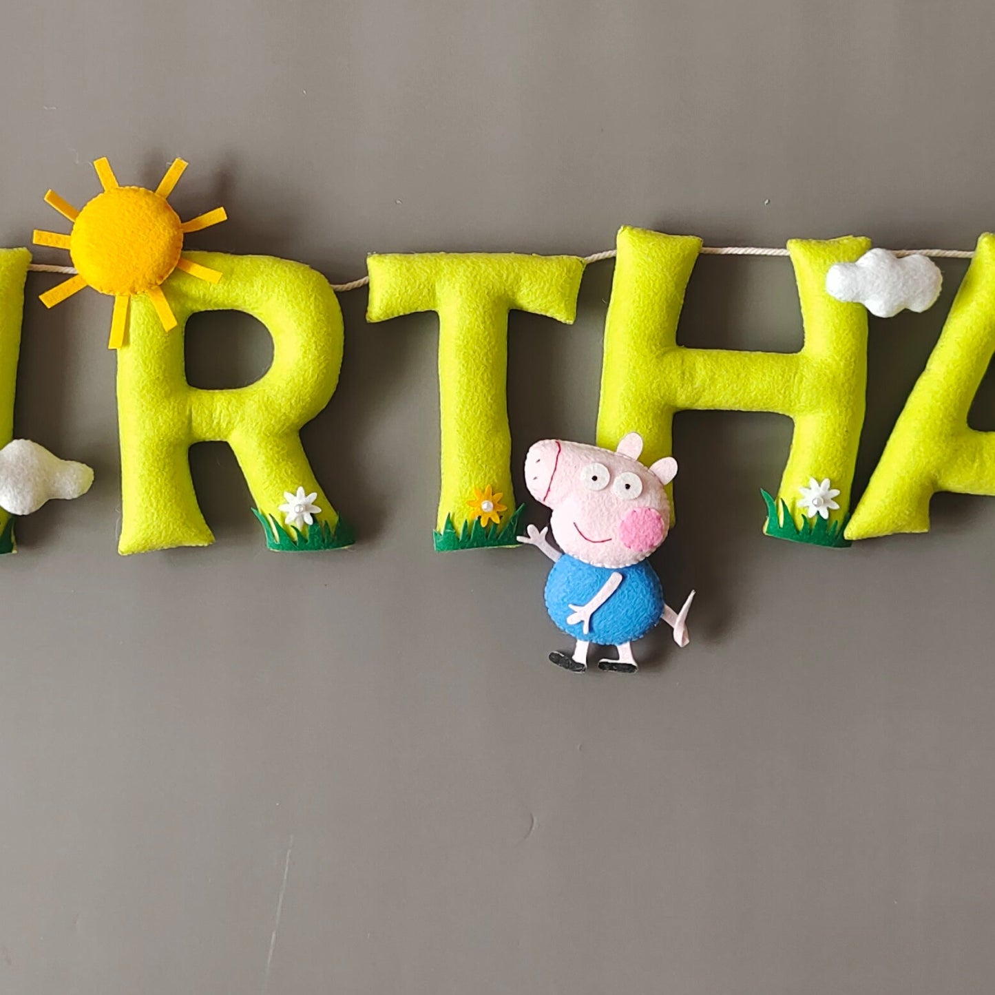 Personalized Peppa theme Bunting