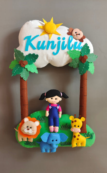 Forest friends personalised wall decor