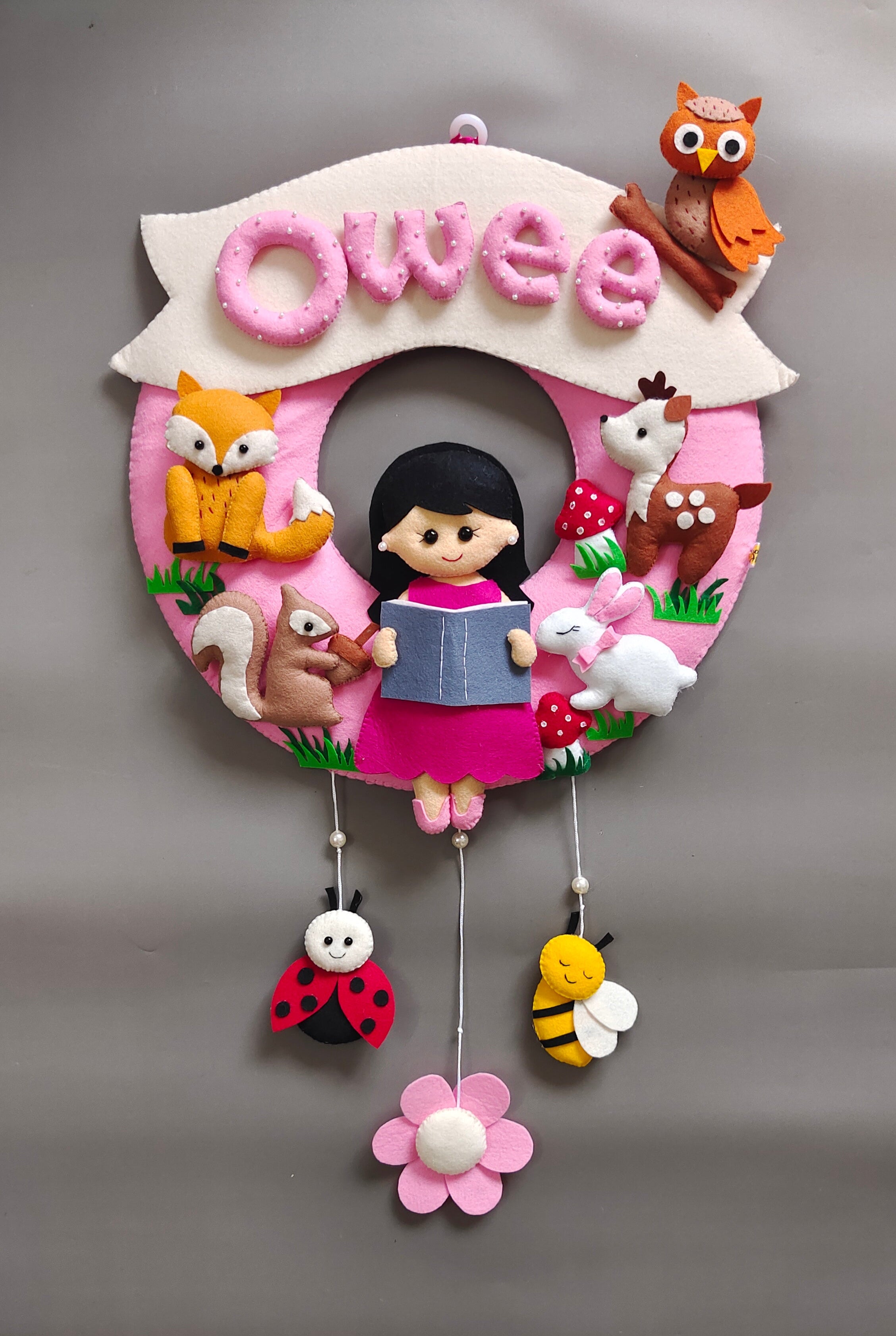Personalized Woodland theme  wall decor