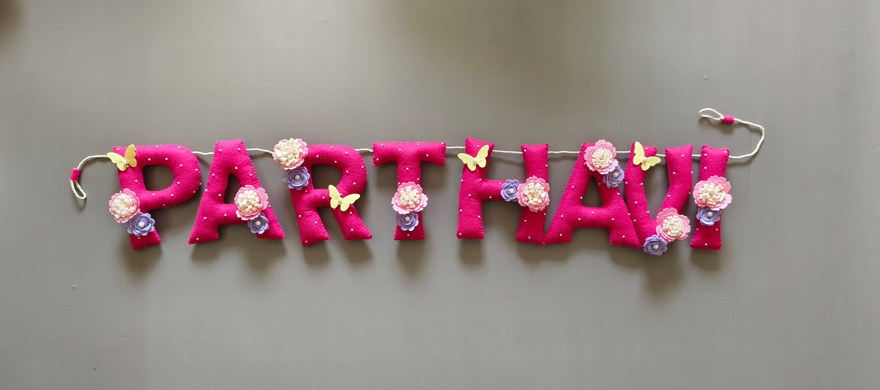 Personalized Floral theme Bunting