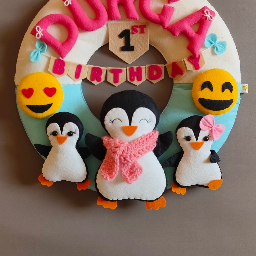 Personalized Penguin theme wall decor