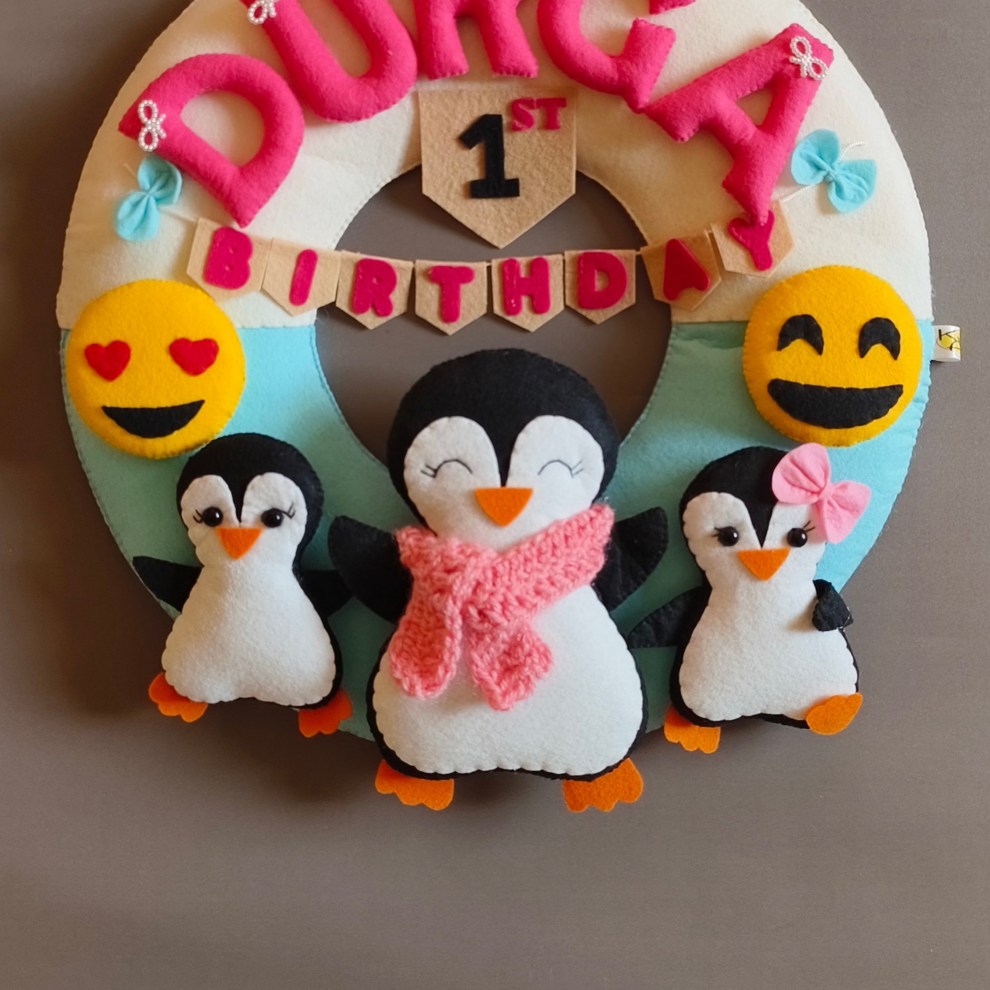 Personalized Penguin theme wall decor