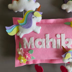 Personalized Girl on swing with unicorn