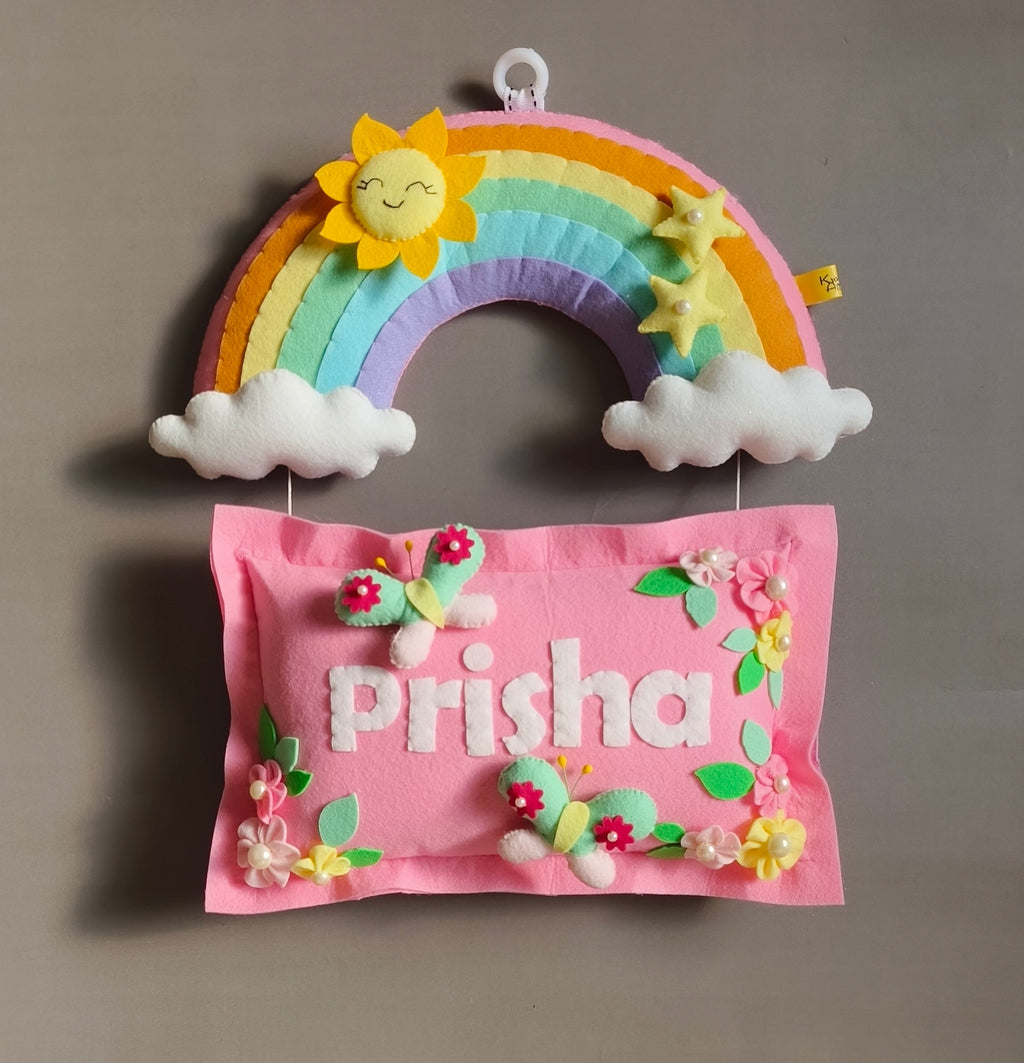 Personalised Rainbow Bliss Wall Decor — Kids Room Decoration