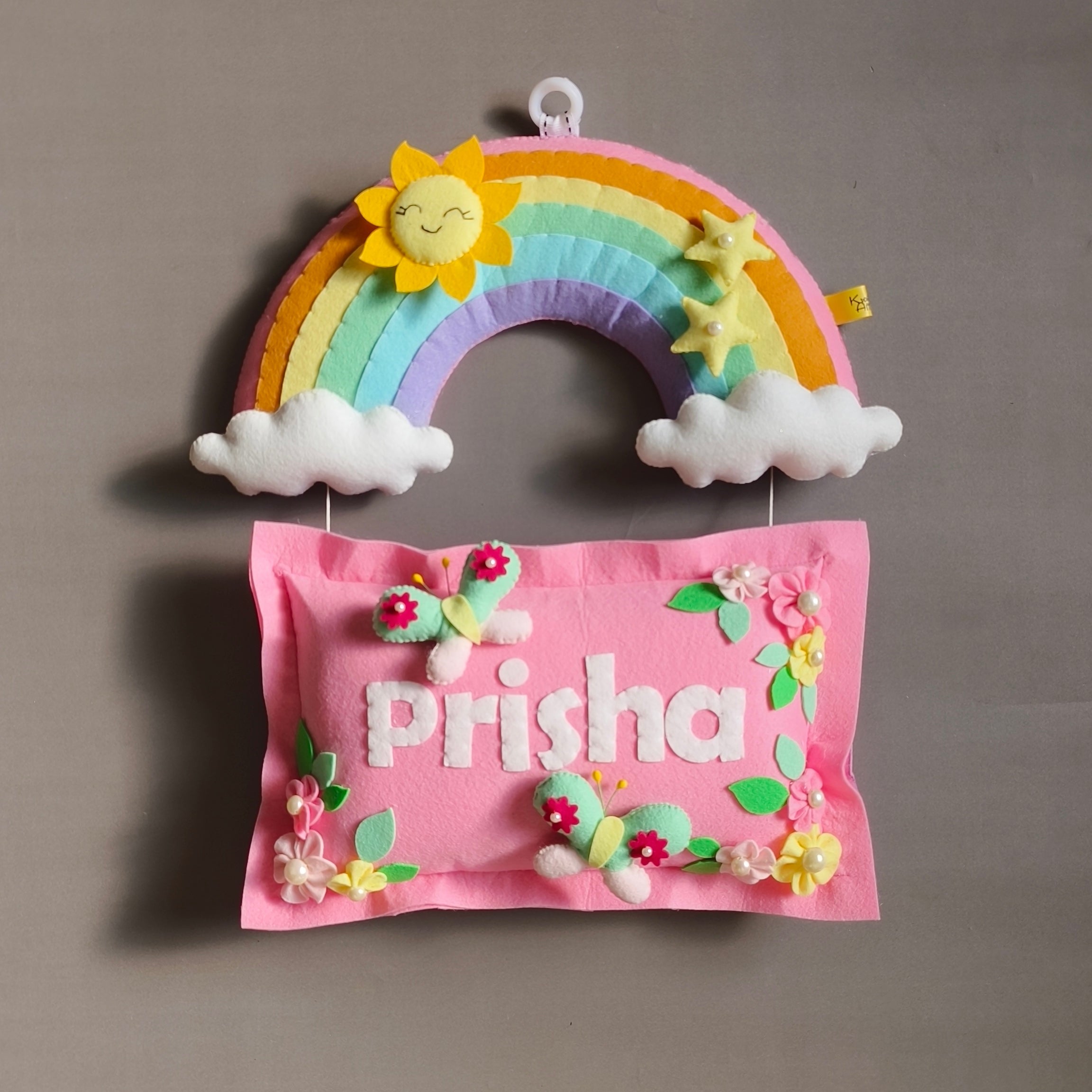 Personalised Rainbow Bliss Wall Decor — Kids Room Decoration