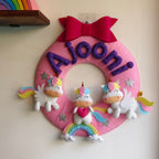 Personalised Magical Unicorn Wall Hanging with Name for Kids Bedroom