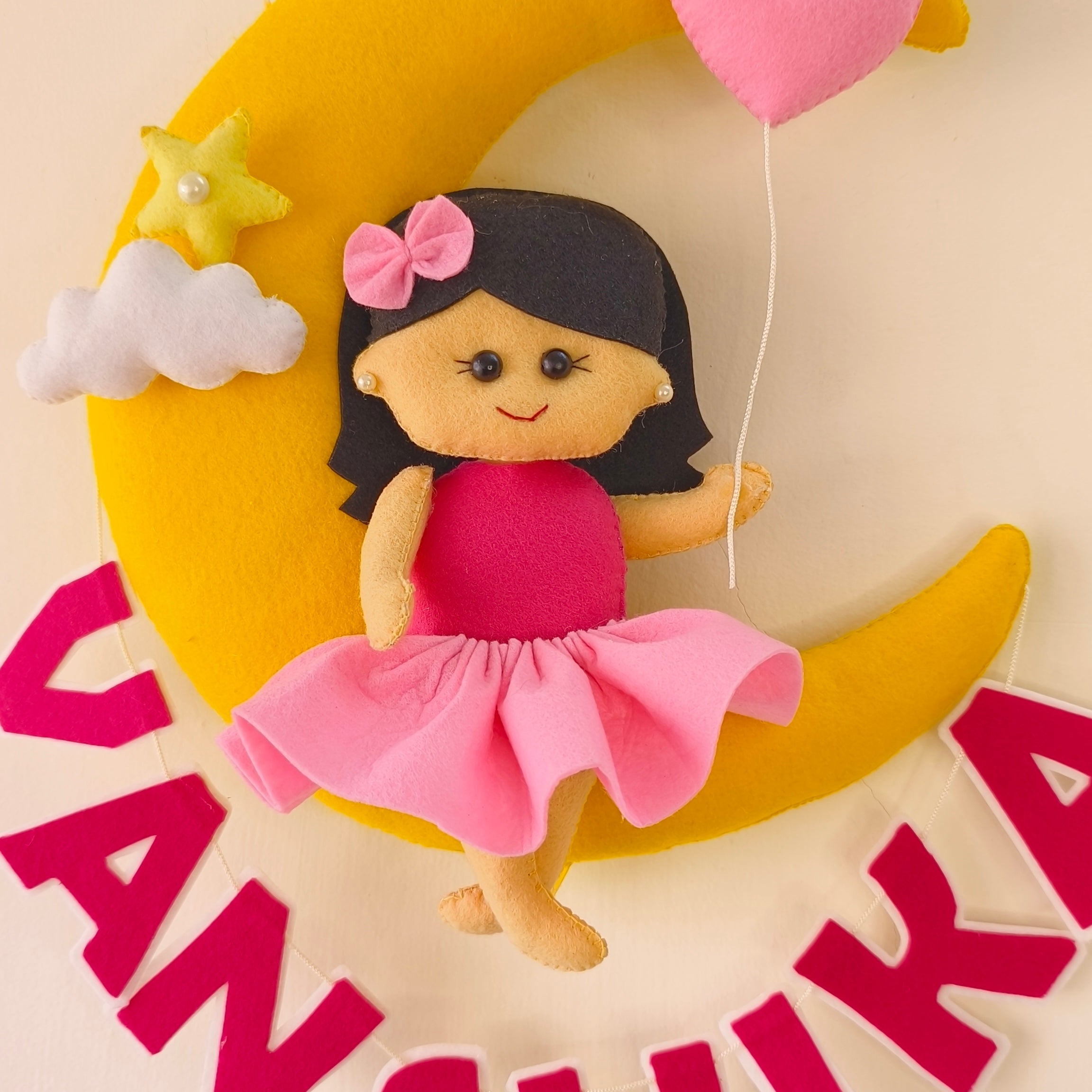 Personalized Girl on Moon Magical Gift for Girls
