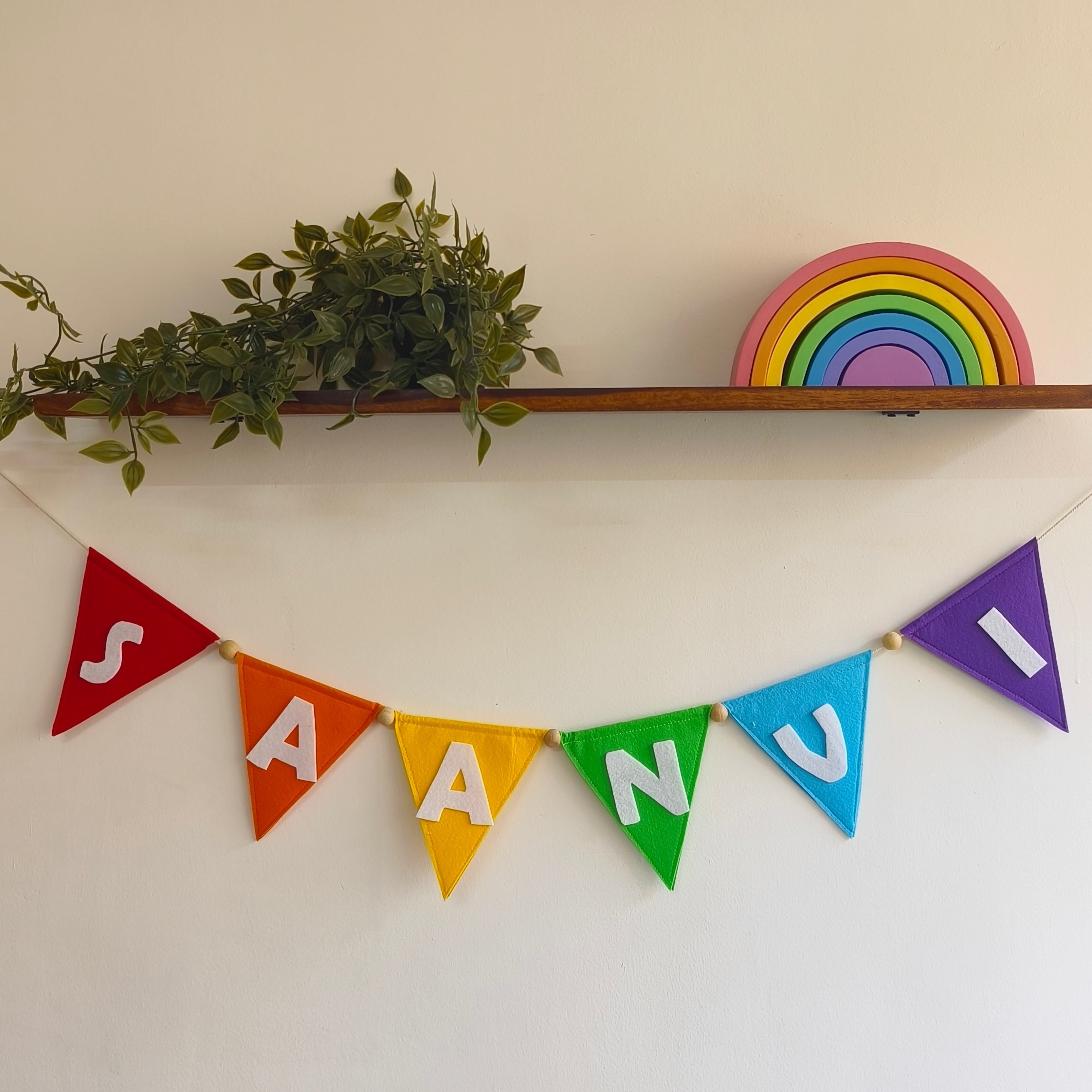 Personalised Rainbow Bunting — Perfect Party Decoration