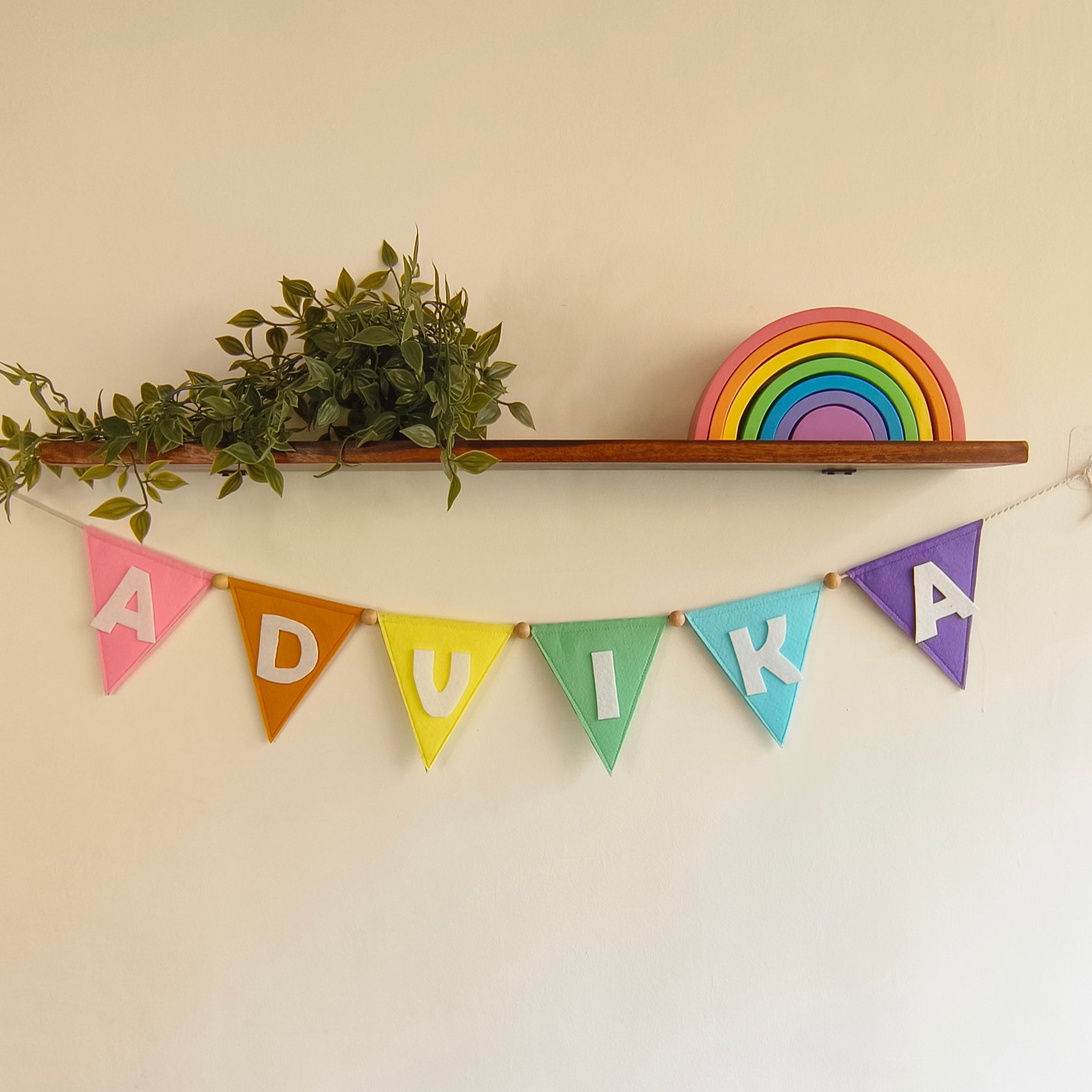 Personalised Rainbow Bunting — Perfect Party Decoration