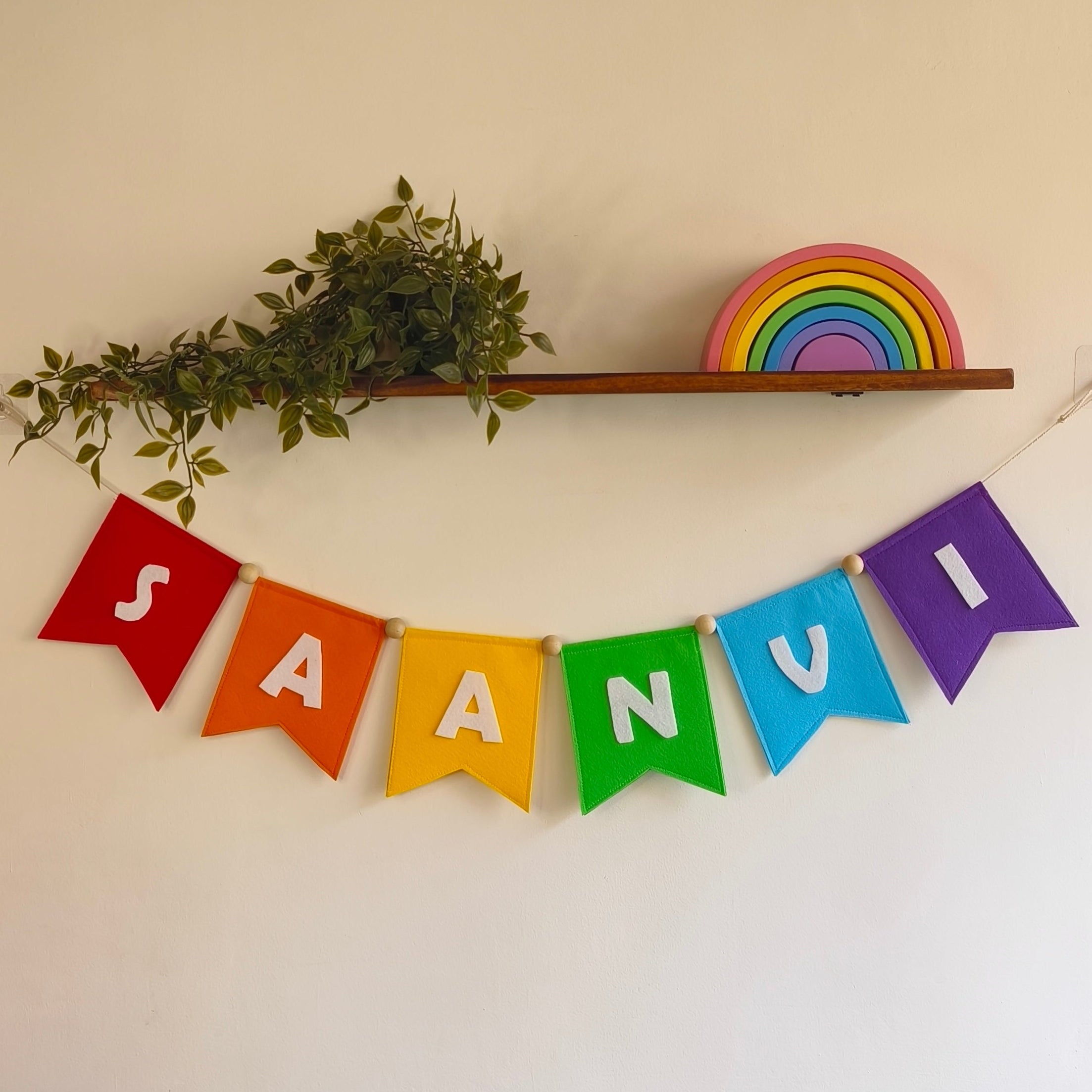 Personalised Rainbow Bunting — Perfect Party Decoration