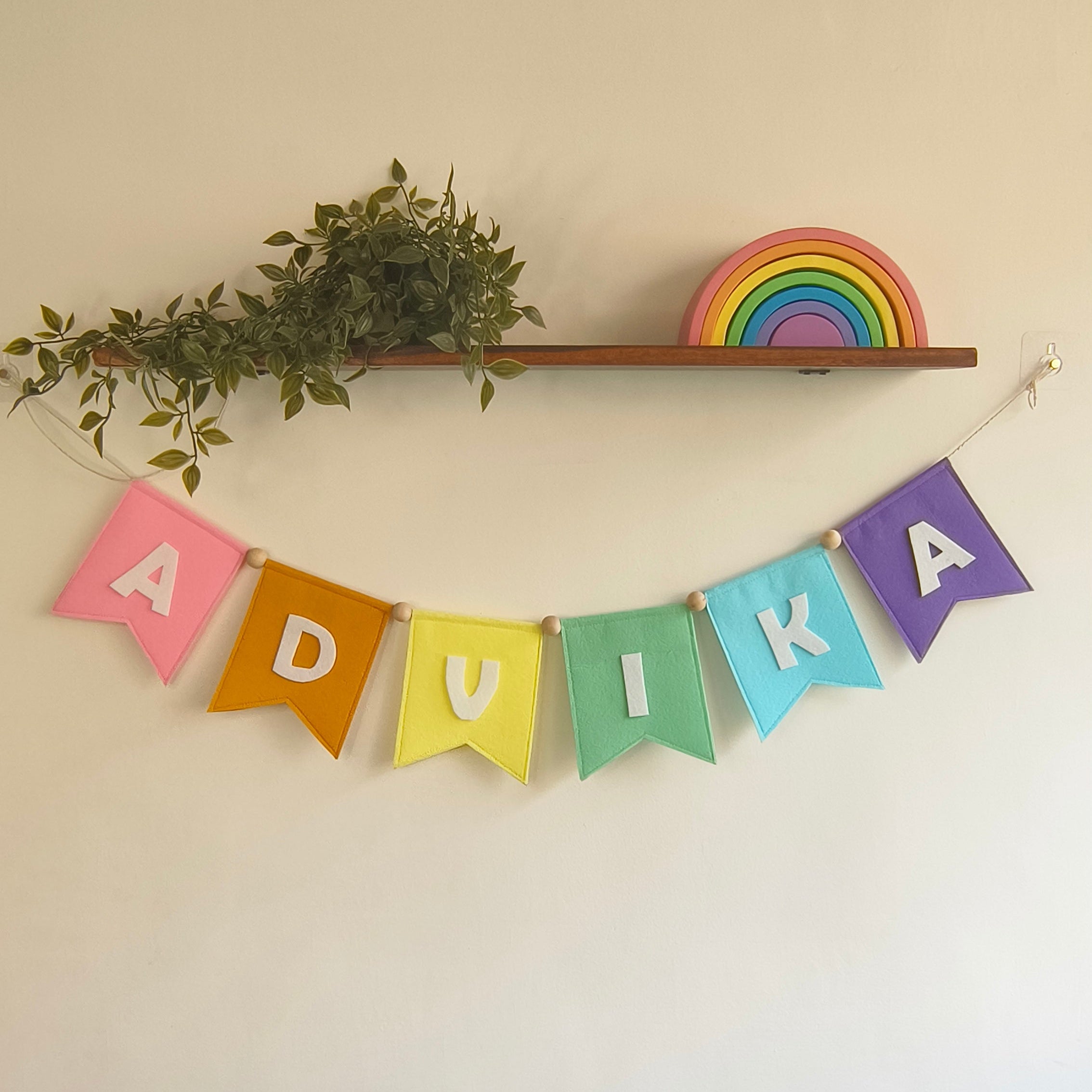 Personalised Rainbow Bunting — Perfect Party Decoration