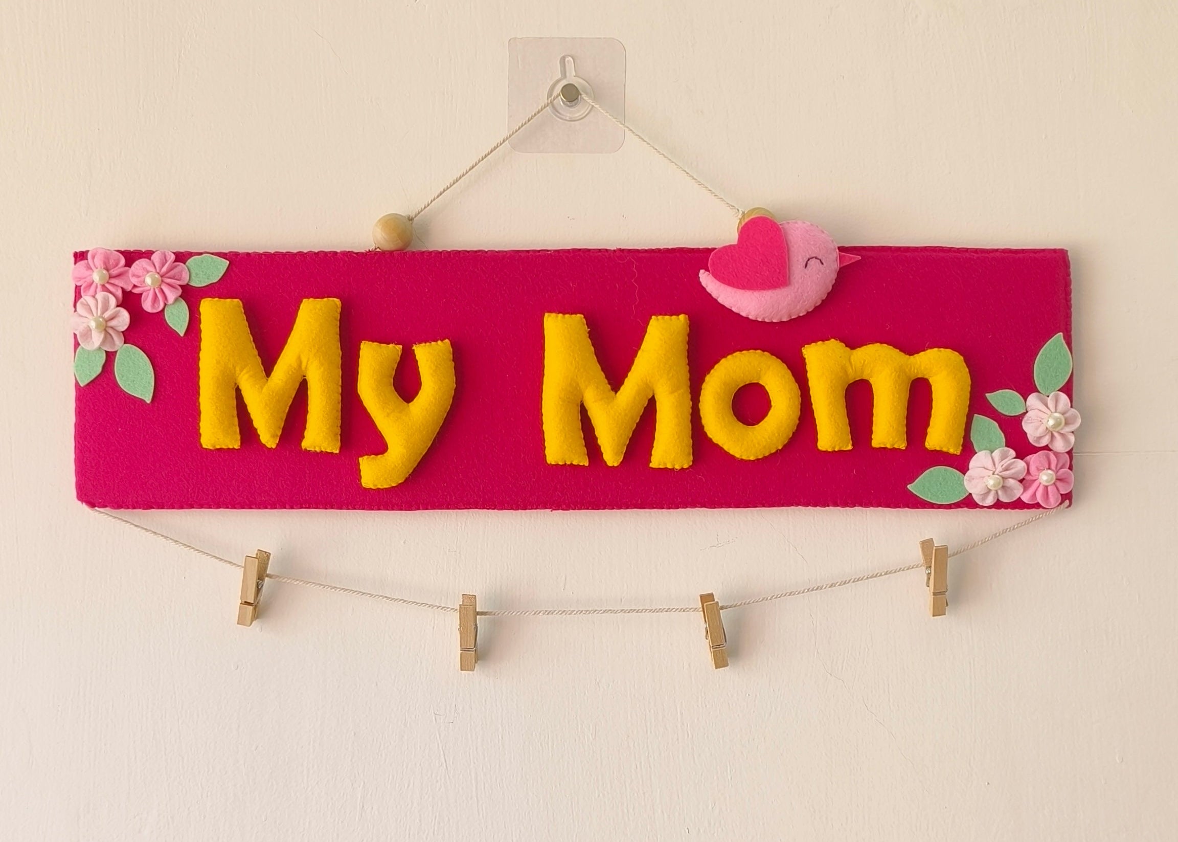 "My Mom" Felt photo wall hanging