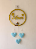 Elegant "Mom" Wall Decor with Heart Hangings