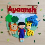 Personalised Jungle Safari Handmade Wall Decor