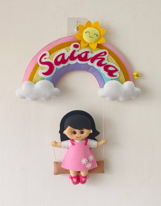 Rainbow name with a girl