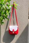 Red Velvet Sling Bag