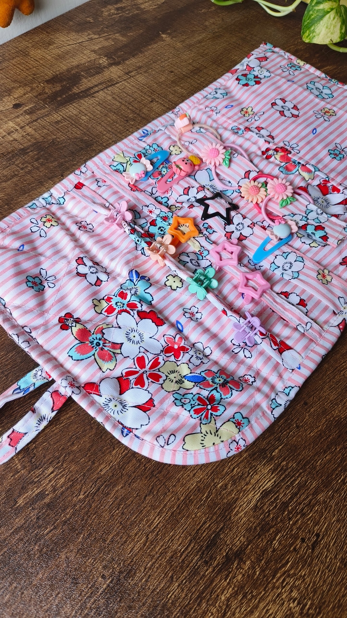 Flower print Hair Clip organizer