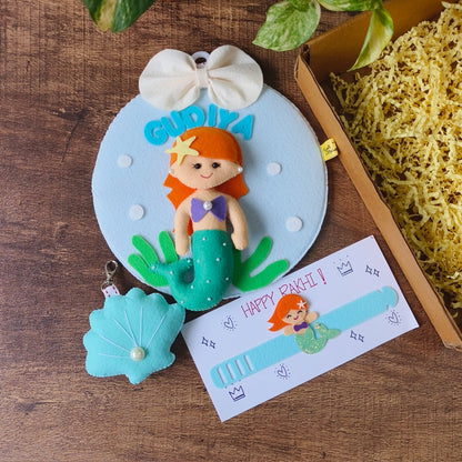 Mermaid Rakhi Hamper with Wall Hanging