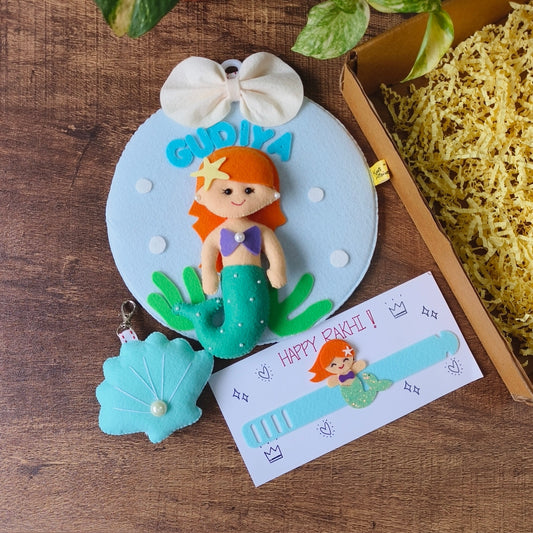 Mermaid Rakhi Hamper with Wall Hanging
