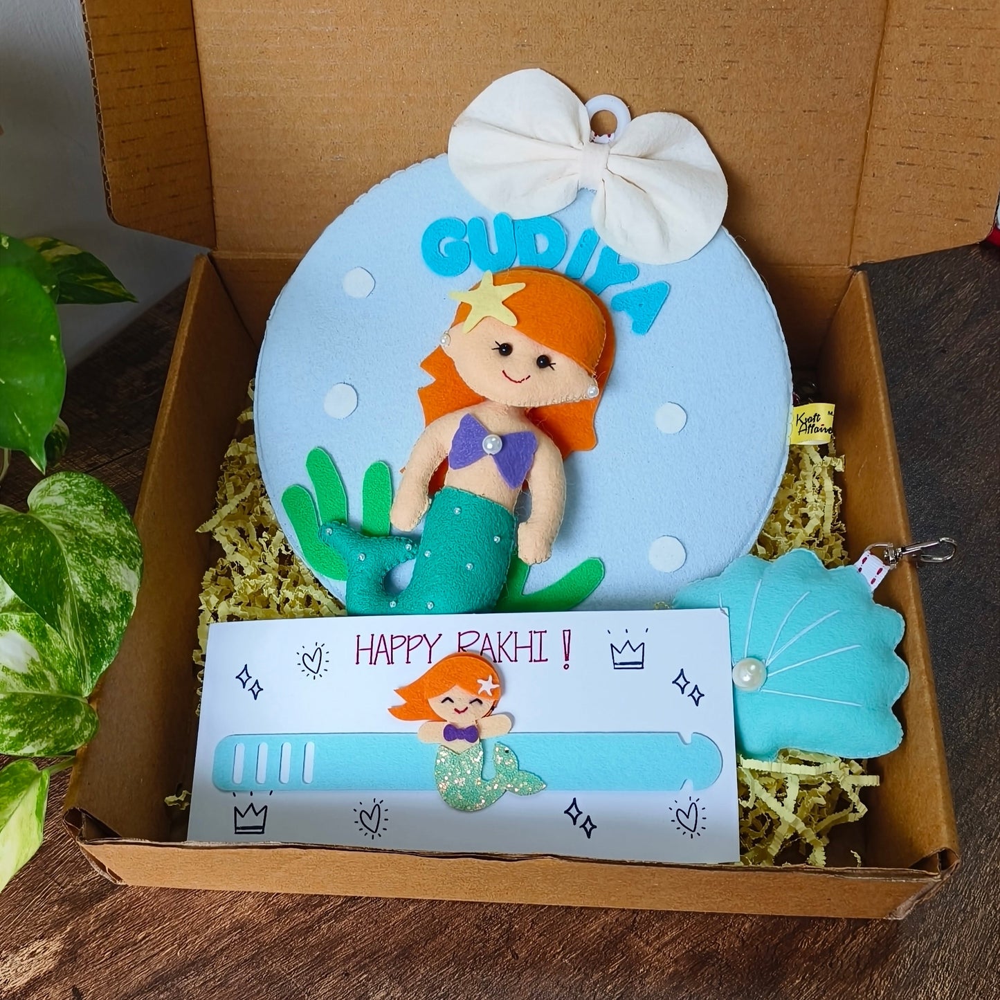 Mermaid Rakhi Hamper with Wall Hanging