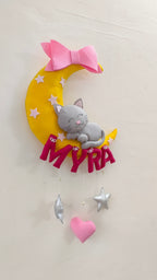 Personalized Cat on moon