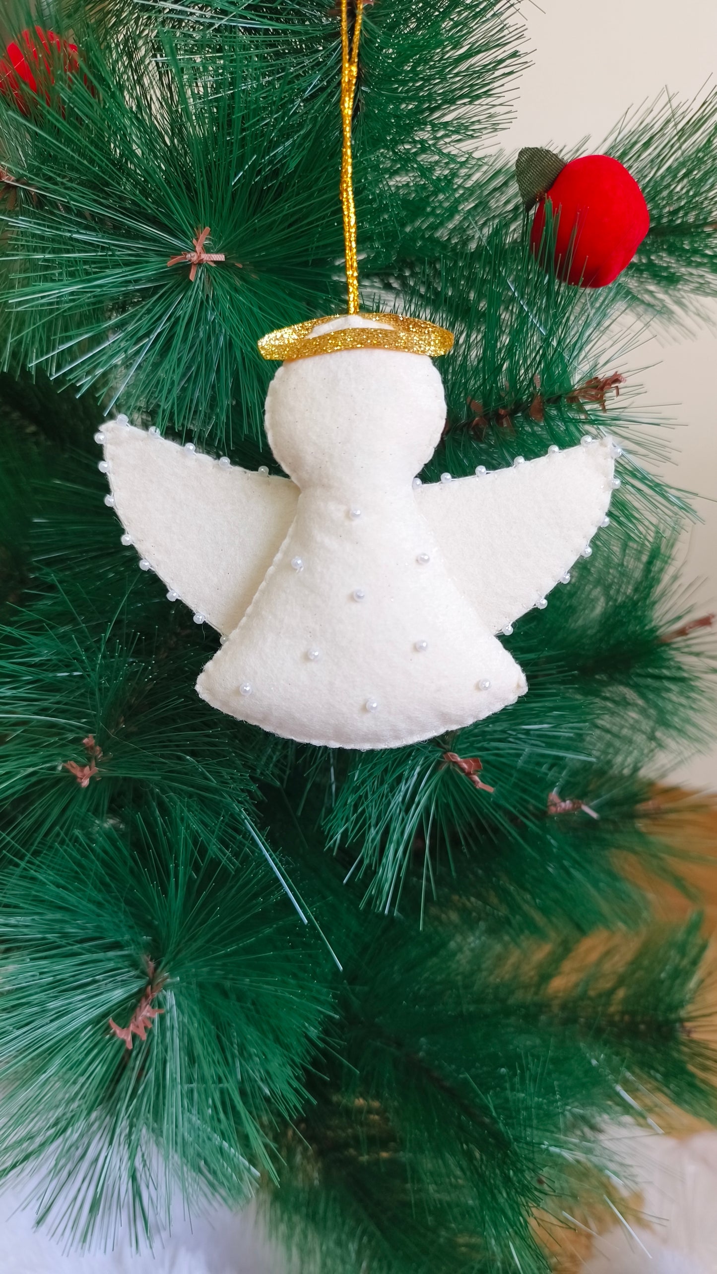 White Angel Christmas Ornament